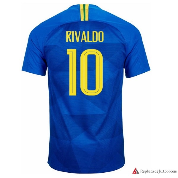 Camiseta Seleccion Brasil Segunda equipación Rivaldo 2018 Azul